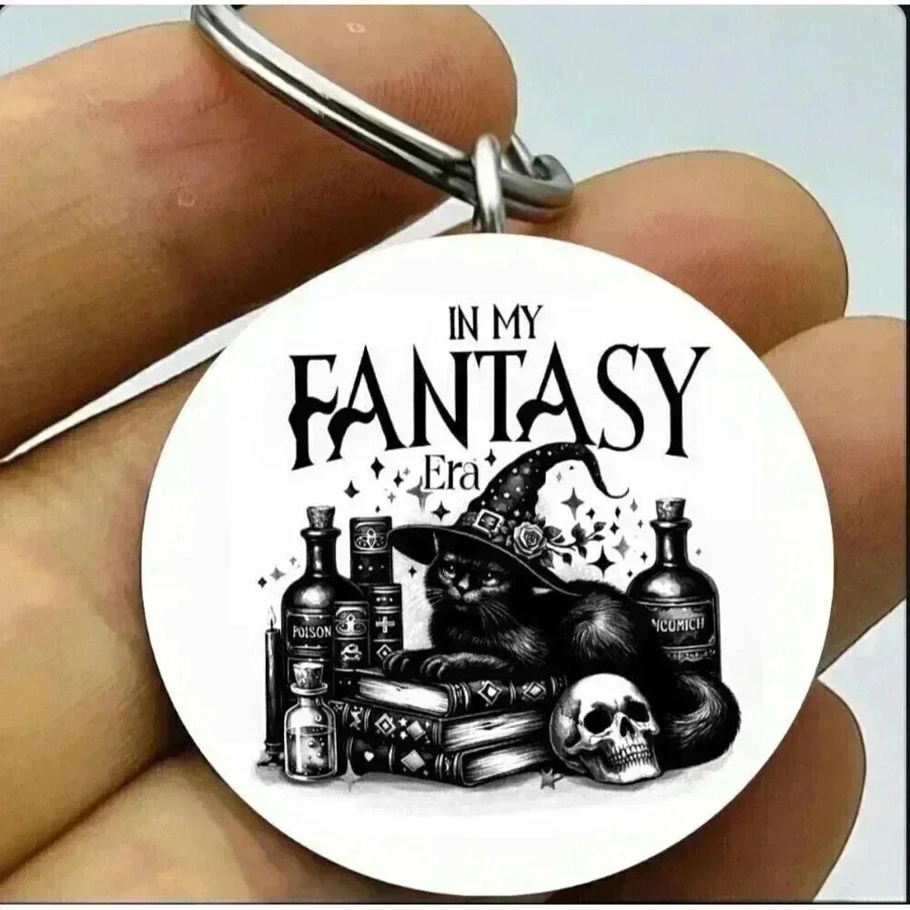 Wizard Kitty Cat In My Fantacy Era Hot Witchcraft Keychain Art